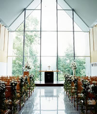 結婚式場 飯綱高原教会 ホテルアルカディア 挙式スタイル写真